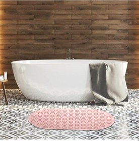 Resim Dln Shop Massage Bath Math Banyo & Duş Kaydırmazı Pembe Renk Masajlı Model Banyo Paspas V-142 Pembe 