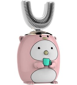 Resim 1 Adet Çocuk Akıllı Ultrasonik Elektrikli Diş Fırçası Silikon U Şekilli Çocuklar Usb Şarj Edilebilir Kablosuz Diş Fırçası D 