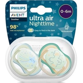 Resim Philips Avent SCF376/18 Ultra Air Night 0-6 Ay 2'li Erkek Emzik 