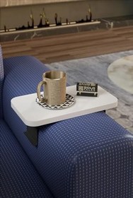 Resim Yan Sehpa Ayarlanabilir Tepsi DİKDÖRTGEN Dekoratif Modern Yatay Dikey Koltuk Sehpası BEYAZ 