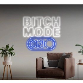 Resim Bıtch Mode On Yazılı Neon Tabela Mavi 