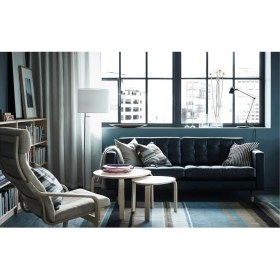 Resim IKEA Beyaz Şık Kanepe - 3'lü Deri Kanepe 