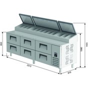 Resim Galleyz Make Up Buzdolabı - 6 Çekmeceli - 237,2x81x109 Cm 