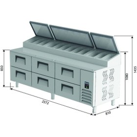 Resim Galleyz Make Up Buzdolabı - 6 Çekmeceli - 237,2x81x109 Cm 