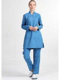 Resim Tesettür Doktor Hemşire Forması Takım Alpaka Kumaş 