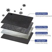 Resim Besthome1 Kış Koruması İçin 175x125 Cm Otomobil Cam Kılıfı - Oxford, Çift Lastikli, Gümüş Renk 