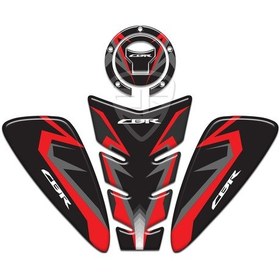 Resim CBR 650F 1000RR Tank Pad Depo Kapak Pad Yan Pad Kırmızı Siyah 