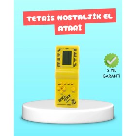 Resim Taşınabilir El Aterisi Gameboy - Klasik Tetris Oyunu, Pil ile Çalışan Mini El Konsolu - Lisinya 