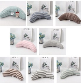 Resim 2 Adet Çocuk Boyun Kafalık Rahat Omuz Örtüsü Araba Boyun Koruma Yastık Mavi Gri Şerit 