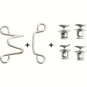 Resim 6'lı Paket Ayarlanabilir Kot Düğme Seti, Kolay ve Pratik Saklama, Kumaşsız Metal Bel Klipsleri, Kadın Pantolonları İçin Uygun, Hızlı Takma Tasarım, Çok Amaçlı Gümüş Gri Düğmeler 