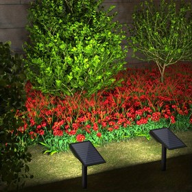 Resim 1 adet 9 LED'li Güneş Enerjili Bahçe Lamba Bahçe Peyzaj Spot Işıkları Açık Bahçe Lamba Güneş Ağaç Lamba 
