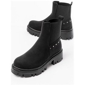 Resim 868-2005 Siyah Zümrüt Lastikli Günlük Kadın Bot Acı Kahverengi 