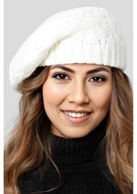 Resim Uniquetrenders Kadın Örgü Triko Ressam Bere Krem 