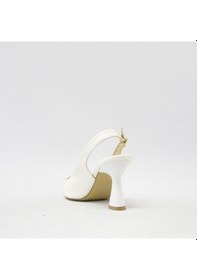 Resim Kanuga Bb2022-57 Beyaz Kadın Şampanya Topuk Tokalı Stiletto Beyaz 