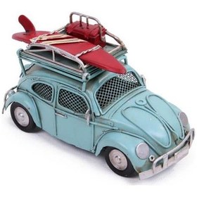 Resim Dekoratif Metal Araba Çerçeveli ve Kumbaralı Vosvos Hediyelik 