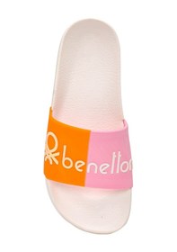 Resim United Colors Of Benetton Kadın Terlik Ben.1262 Beyaz - Turuncu 