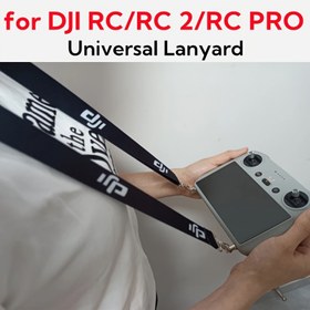 Resim Dayanıklı Naylon Askı Kayışı DJI Mini 4 Pro/Air 2S/Air 3 için - Şık Siyah Beyaz Yazılı, Uzaktan Kumanda & Ekran Tutucu, Hava Fotoğrafçılığı Tutkunları İçin İdeal 