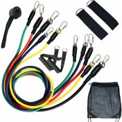 Resim 11 Parça Lateks Egzersiz Bandı Çekme Halatı Egzersiz Seti 