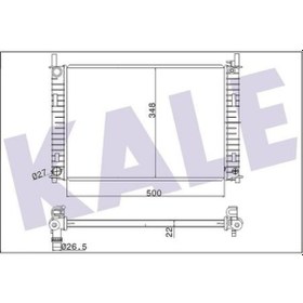 Resim KALE Radyatör 356885 Su Radyatör 23Mm Mekanik (Su Radyatörü Brazıng (Ford : Fiesta / Fusion 1.4TDCI 02-)Tahlıye Aparatlı 