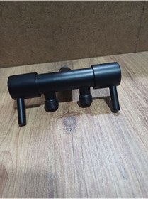 Resim SONTEY ÇİFTLİ KLOZET YANI TAHARAT MUSLUK SİYAH 