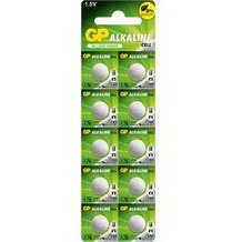 Resim 10'lu A76 1.5V Alkalin Düğme Pil LR44-AG13 (GPA76F-2C10) 