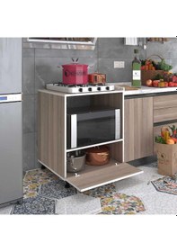 Resim Kenzlife ocak dolabı bennu crd 85*70*60 XLARGE kapaklı hazır mutfak klasik setüstü ocak için sabit tabla 