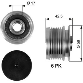 Resim GATES OAP7106 Alternator Kasnagi 06E903119K 7700110616 7701477689Uyumlu 