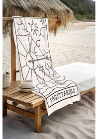 Resim Dijital Baskı Plaj Deniz Havlusu Yay Burcu Desenli Peştamal Hvl0052 Renkli 