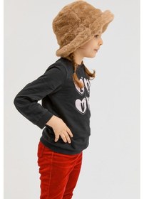 Resim Benitto Kids Benittokids Kız Çocuk Peluş Bucket Şapka 7001-camel Camel 