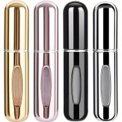 Resim 4 Adet Taşınabilir 5ml Parfüm Atomizer - Sızdırmaz, BPA İçermeyen Alüminyum Alaşımlı Sprey Şişeler Seyahat İçin | Parfüm, Yağ, Kolonya & Sıvı İçin Kolay Dolum Tasarımı 