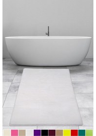 Resim Elite Krem 100x150 Cm Büyük Ebat Peluş Banyo Paspası Kaymaz Pufid Krem 