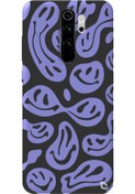 Resim WANNA PROTECT Xiaomi Redmi Note 8 Pro Lila Premium Içi Kadife Gülücük Desenli Silikon Telefon Kılıfı 