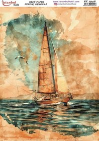 Resim Pirinç Dekopaj Kağıdı 30x42cm Pt-1946 Yelkenli 