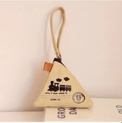 Resim Willowhaven Bej Sku Eiffel Kulesi Desenli Erkek Üçgen Şekilli Vintage Kumaş Bozukluk Cüzdanı Bej 