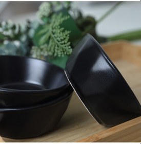 Resim Keramika Mat Siyah Kristal Çerezlik / Sosluk 12 Cm 6 Adet 956 
