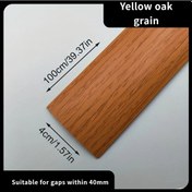 Resim Elmpaly 1 Adet Kendinden Yapışkanlı Meşe Ahşap Desen Pvc Kapi Altı Eşiği 139.37 İnç Yeniden Kullanılabilir 