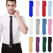 Resim Erkekler için İnce İş Kravatı - Düz Renk, 960 İğne Kumaş, Tüm Sezonlar İçin Çok Yönlü, Mavi, Pembe, Kırmızı, Açık Mavi, Beyaz, Gri, Bej, Yeşil, Siyah, Sarı, Mor, Turuncu, Kahverengi 
