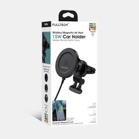 Resim Fulltech Fhd14 15w Kablosuz Mıknatıslı Araç İçi Telefon Tutucu Siyah 