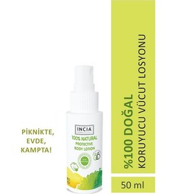 Resim INCIA %100 Doğal Koruyucu Vücut Losyonu Sprey Yenidoğan Bebek Çocuk İçin Limon Okaliptus Vegan 50 ml 