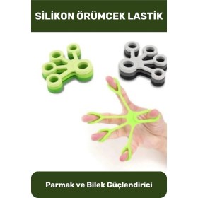 Resim Parmak Bilek Güçlendirci Dayanıklı Esnek Egzersiz Kas Gevşetme Silikon Örümcek Lastik 
