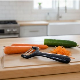 Resim Buffer Solingen Çelik Küçük Boy Meyve Sebze Soyacak Keskin Paslanmaz Soyucu Aparat Renkli 