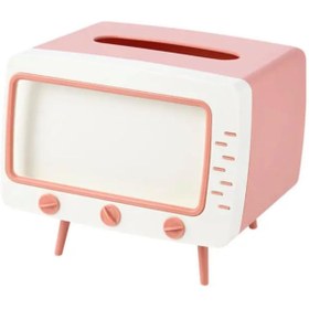Resim Mena Rise Retro Telefon Tutucu, Masaüstü Peçetelik Cep Telefonu Standı, (PEMBE DEKORATİF ŞIK) HAWKSTORE 