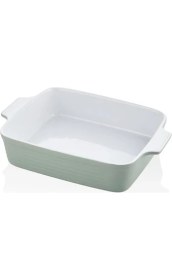 Resim Rossallını Lıfe Brandanı Dıkdortgen Yeşil Fırın Kabı 33X23X7 cm 