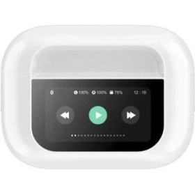 Resim Torima A9PRO Beyaz OLED Ekranlı Anc/enc Destekli 5.4 Bluetooth Kulaklık 