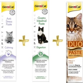 Resim Gimcats 50 G + Gastro 50 G + Tavuk Malt Kedi Macun 50 G 