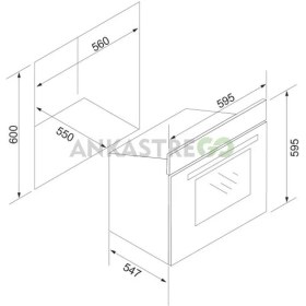 Resim Silverline BO6504W01 S4 Ankastre Fırın Beyaz 