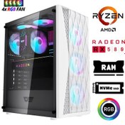 Resim Xaser XSR1194 R5-5500 32 GB 1 TB M.2 NVMe SSD 8 GB RX580 Free Dos Masaüstü Oyuncu Bilgisayarı 