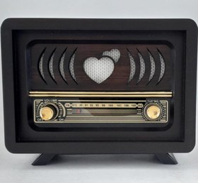 Resim Nostaljik Radyo Ceviz Renk USB ve Bluetooth'lu K02 