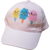 Resim Kitti Kız Bebek 1-3 Yaş Yazlık Siperli Dodurma Desenli Pamuklu Şapka 48 Cm 