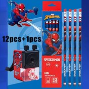 Resim Marvel Spider-Man Kalem Sertleştirici Seti, 12 adet Kalem + 1 adet Sertleştirici, May için Temel, Karikatür Serisi, Doğum Günü ve Tatil Hediyeleri için Mükemmel, Aile ve Arkadaşlar için İdeal Hediye 